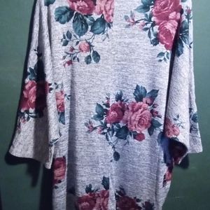 Bobby Brooks Floral Bat-wing Sweater